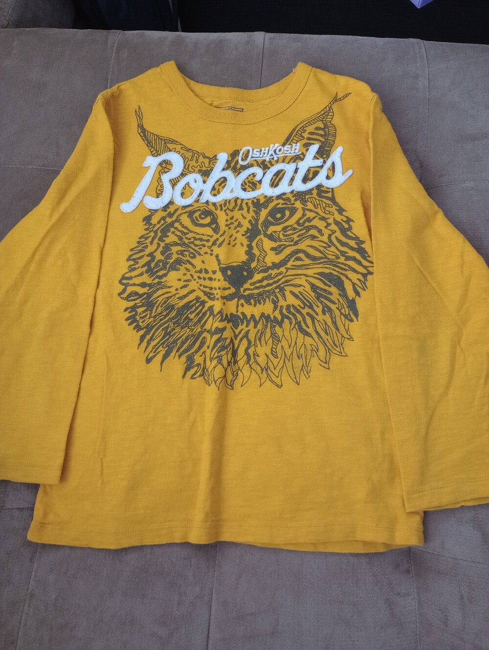 Kids - Osh Kosh Yellow Bobcats Long Sleeve
